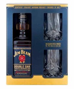 Jim Beam Double Oak Twice Barreled 0,7l 43% + 2 poháre