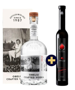 Obeliu Crafted Vodka 0,7l 40% GB + 1 Csepp Pálinka Meggypálinka 2022 0,35l 40% (Višňovica)