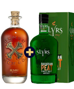 Bumbu Rum 0,7l 40% + SLYRS Single Malt Whisky Bavarian PEAT 43% 0,7l GB