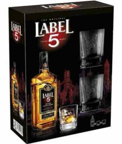 Label 5 Scotch Whisky 40 % 0,7l + 2 poháre