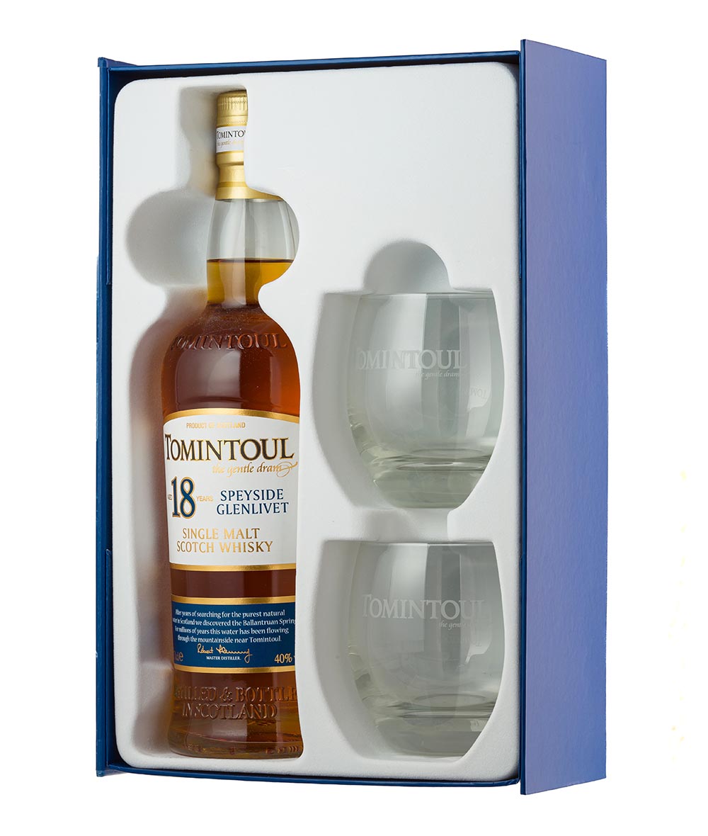 Tomintoul 18 yo 0,7l 40% + 2 poháre GB – Obrázok 3