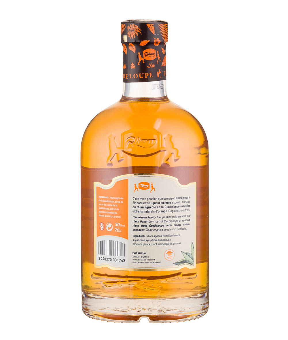 Damoiseau Rhum Arrangé Orange 30% 0,7l – Obrázok 2