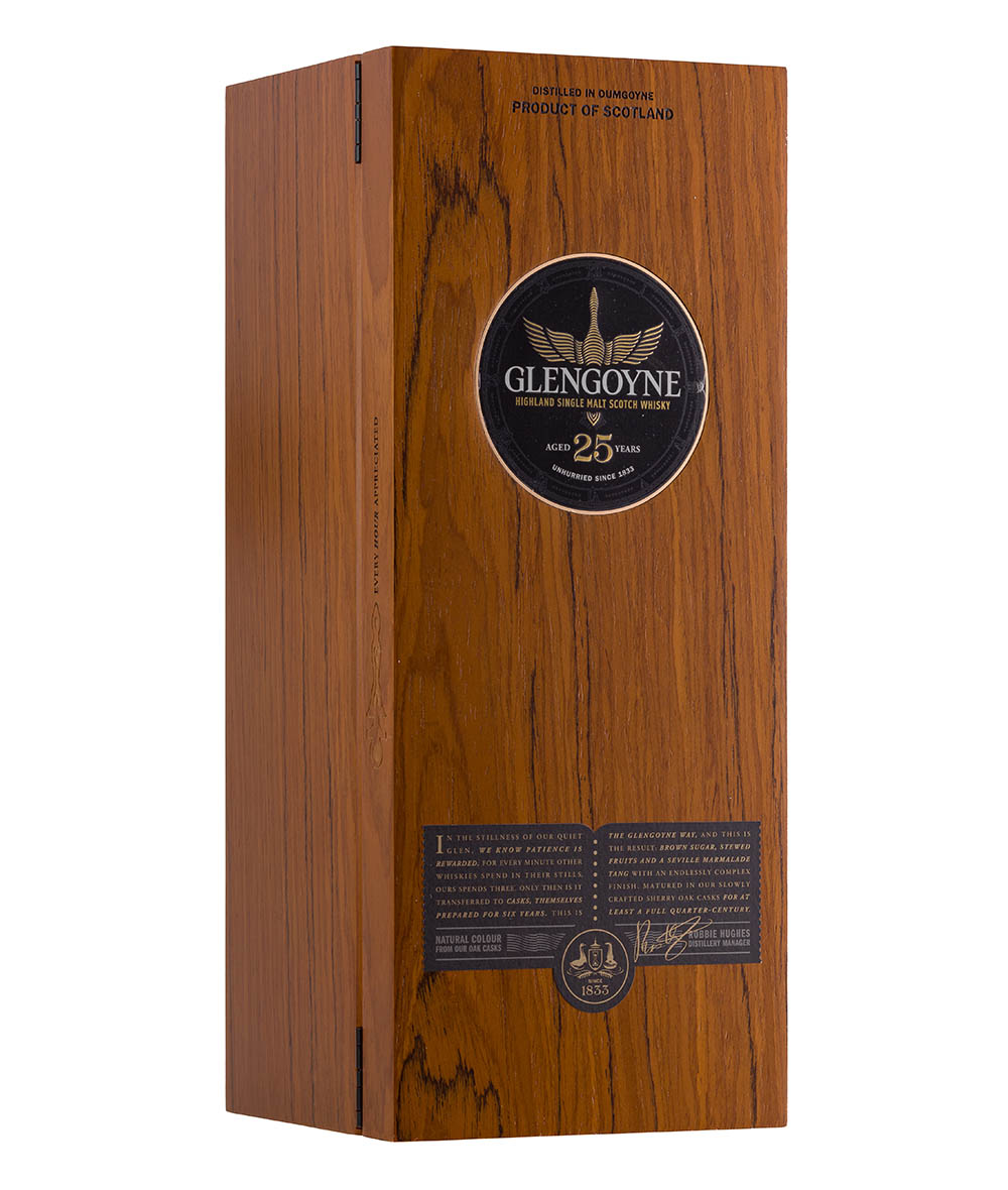 Glengoyne 25y - Drevená krabica 48% 0,7l GB – Obrázok 4