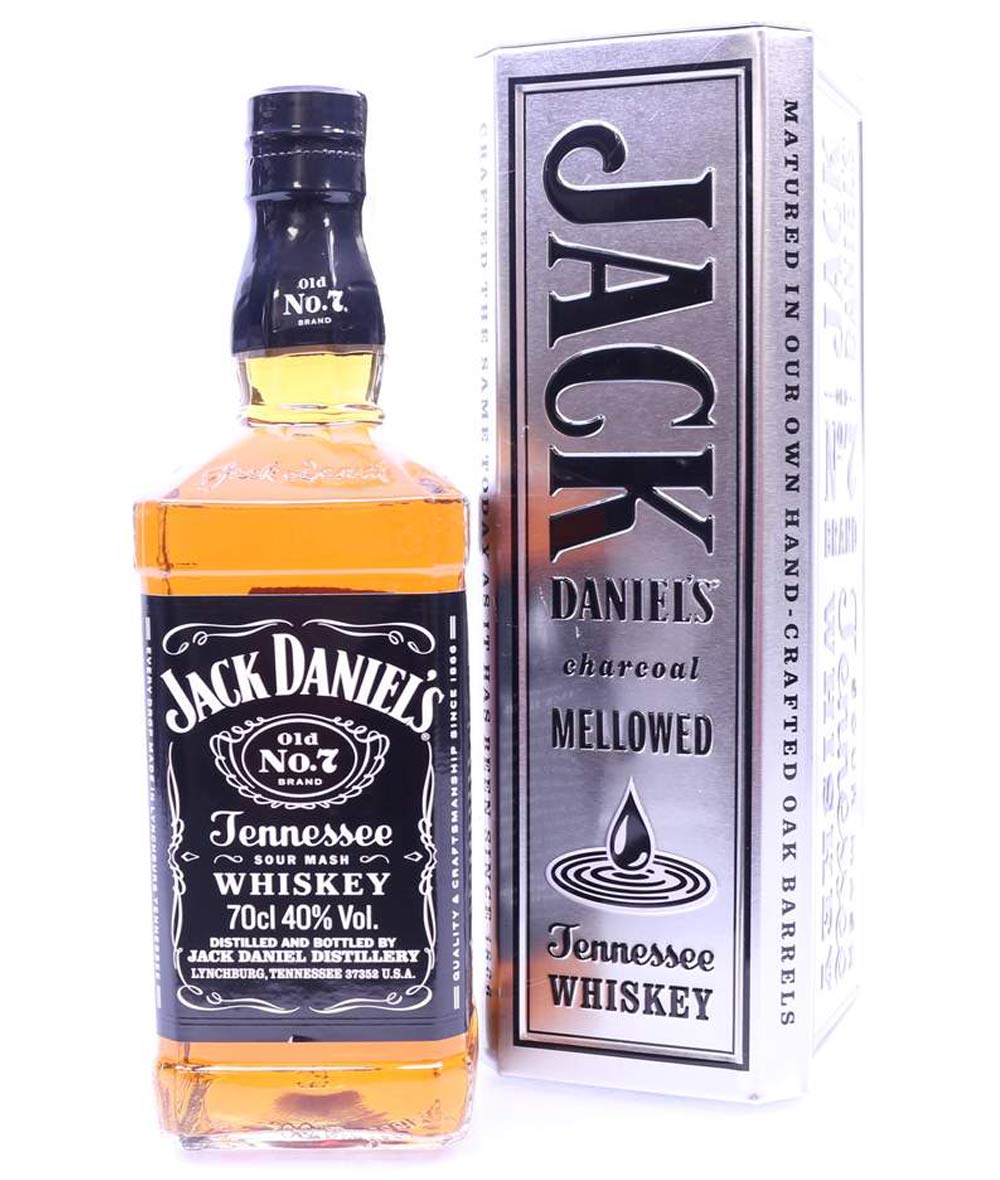 Jack Daniels Mellowed - Plechová krabica 40% 0,7l GB