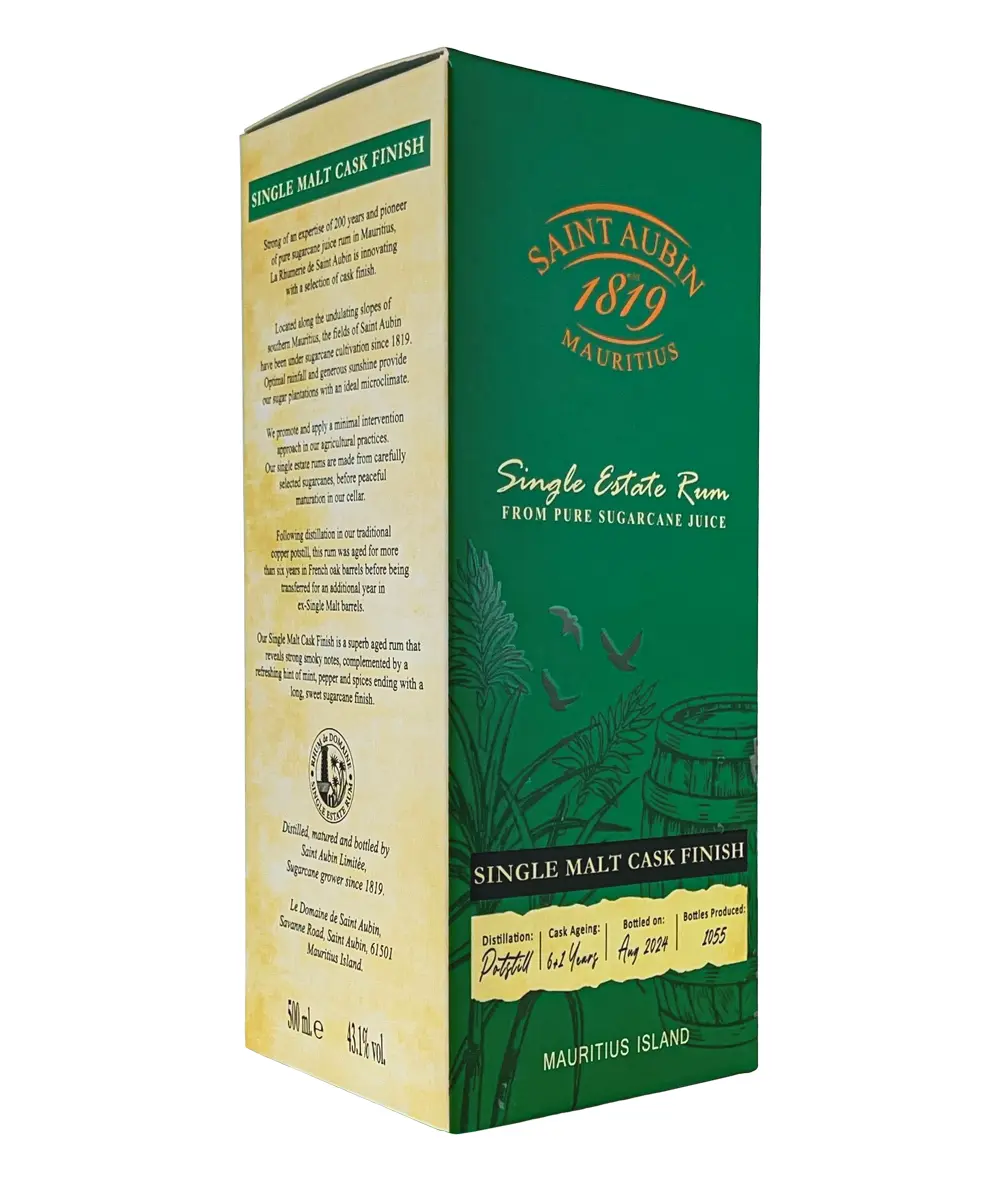 Saint Aubin Single Malt Laphroaig Cask Finish 0,5l 43,1% – Obrázok 2