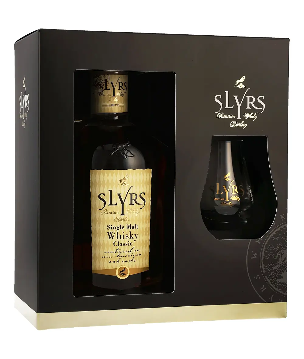 Slyrs Single Malt Classic Whisky + pohár 43% 0,7l GB – Obrázok 2