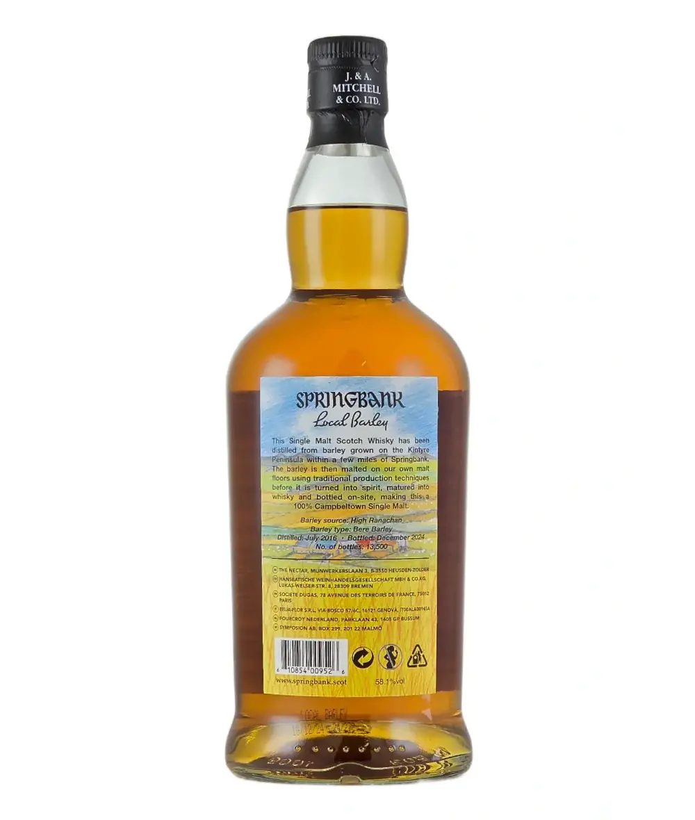 Springbank 8y Local Barley Campbeltown Single Malt 58,1% 0,7l GB – Obrázok 3