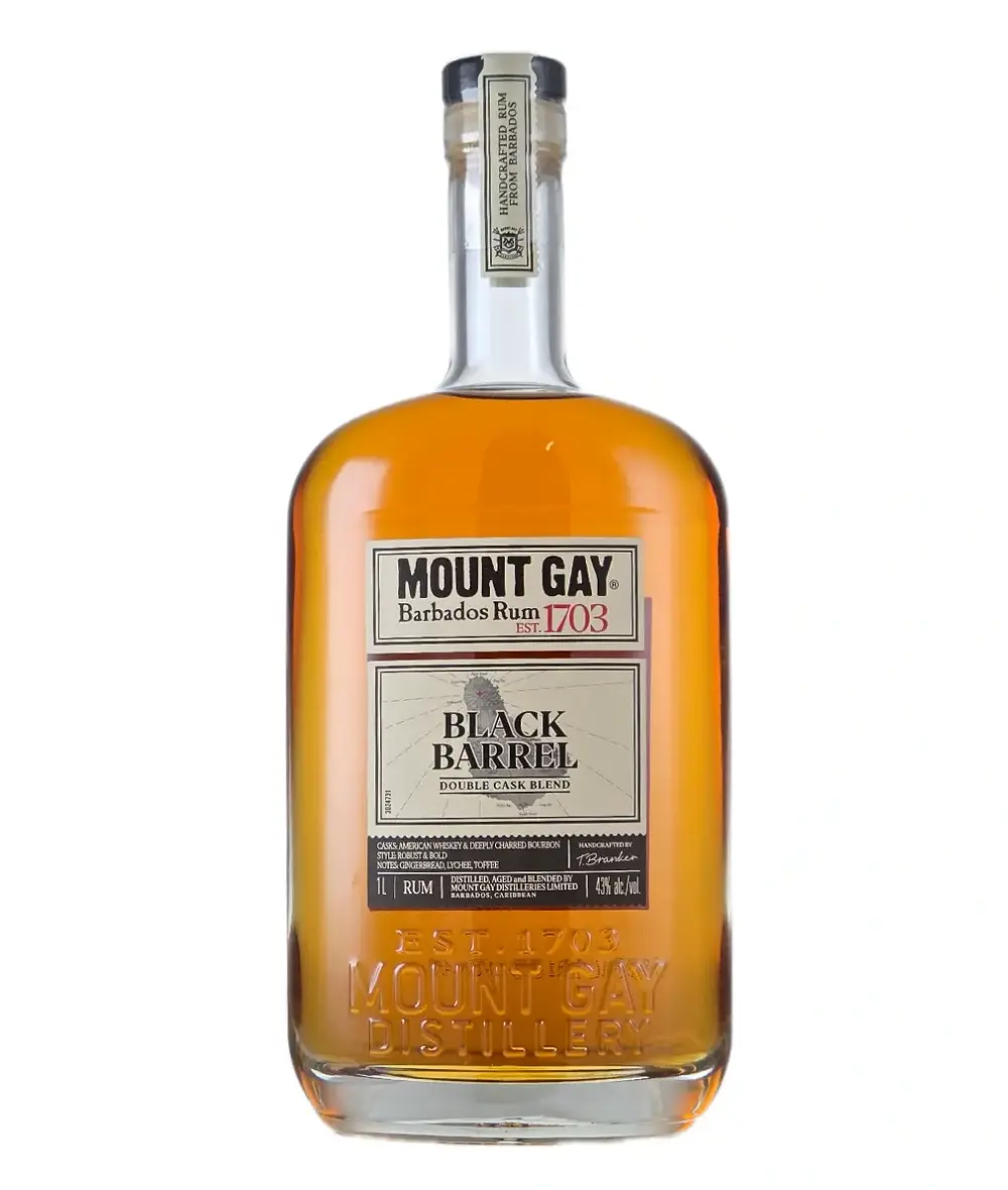 Mount Gay Black Barrel Double Cask Blend 43% 1l GB – Obrázok 4
