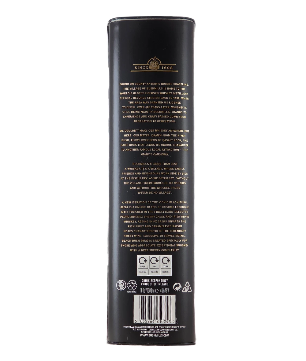 Bushmills 8020 PX 1L 40%